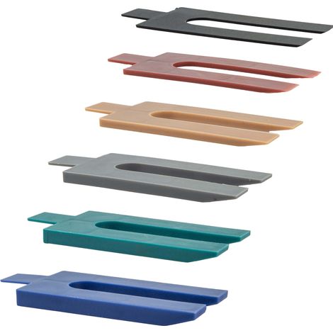 MASTERPROOF PROFESSIONAL Unterlegkeile Ausgleichskeile Montagekeile 1 - 6 mm, 24 Stück, mit Kerbe (1/3)