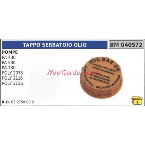 Tappo serbatoio olio UNIVERSALE pompa Bertolini PA 430 530 730 040572