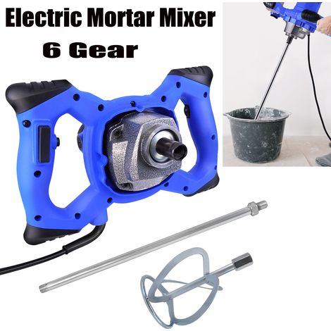 Agitateur électrique 2600W Mélangeur mortier M14 Barre Spirale Chromée 6 Gears