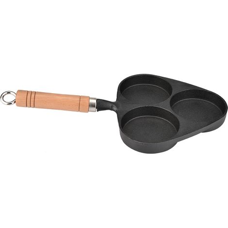 3 moules en fonte pour omelette, burger aux œufs, poêle à crêpes et casserole à œufs au plat (1/5)