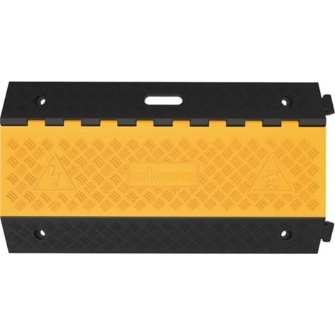 Puente de mangueras y cables L900xL500xH70mm caucho negro / amarillo 3 canales (1/2)