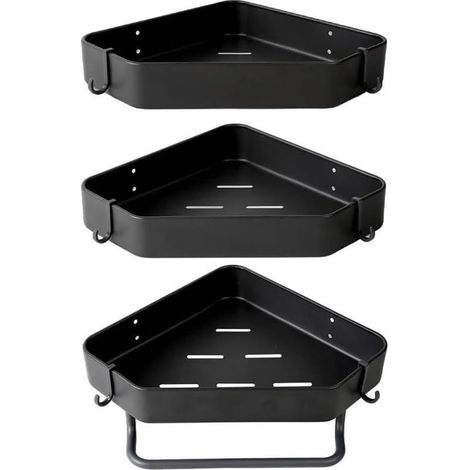 Salle de bain Douche Caddy Organisateur de rangement de maquillage Étagère de douche Étagères de salle de bain Étagère de rangement Organisation de salle de bain Alliage d'aluminium Étagère de (1/5)