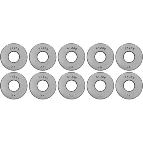 Set di 10 cuscinetti a sfera reggispinta, cuscinetti a sfera unidirezionali per automobili, pompe e macchine utensili (51200) (1/5)