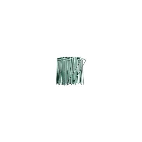 Sardines de Fixation, 50 Pcs Verte Piquet Ancrage, Agrafe Toile Paillage pour Bloquer Les Couvre Sols, Piquets de Jardin pour Le Jardin, Le Paillis et Le Gazon Artificiel