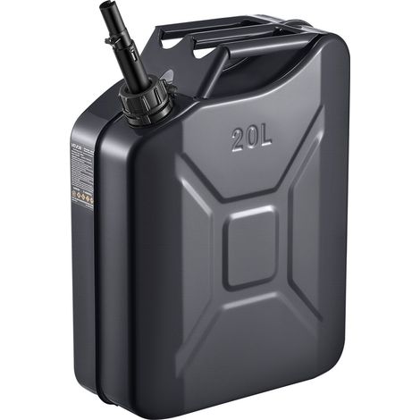 Conteneur de carburant métal 20 L avec bec verseur et poignée confortable, réservoir étanche et anticorrosion pour voitures et (1/5)