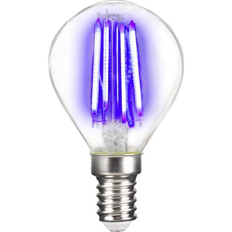 LightMe LM85311 LED EEK G (A - G) E14 Tropfenform 4 W Blau (Ø x L) 45 mm x 78 mm Filament 1 St.