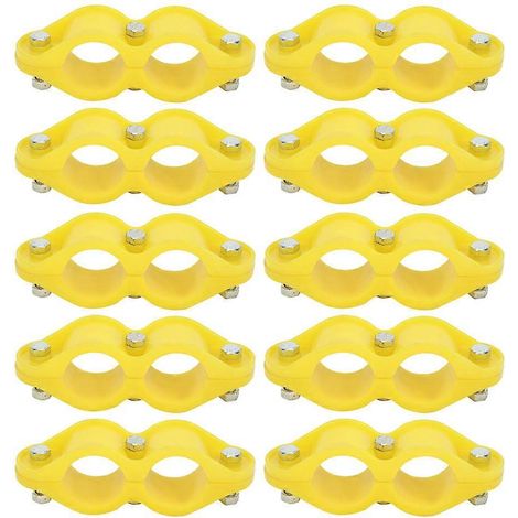 10 Fixations Tuyau Rond Raccord Clip Agricole Outillage pour Ligne d'Eau Aquaculture (1/5)