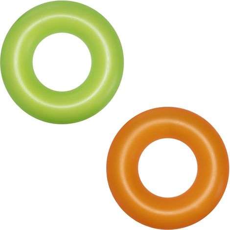 TRADE SHOP - Salvagente Ciambella Gonfiabile Per Bambini Trasparente Neon Satinato ø 91 Cm 36025 -