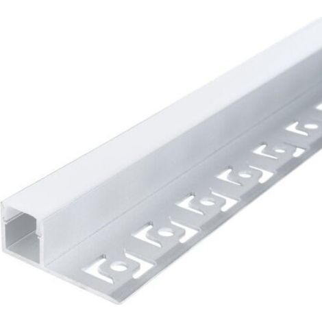 Silamp – Profilé aluminium encastrable 2m pour ruban LED – Intégration plafond discrète – Diffusion homogène de la lumière – Finition blanche satinée (1/2)