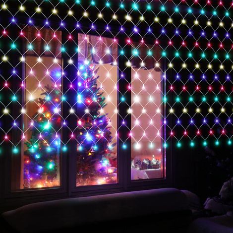 Randaco Luce della rete del LED 2x2M luce della stringa della tenda all'aperto 8 modo RGB (1/5)