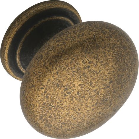 Möbelknopf (Möbelknauf) Omaha ø 33mm T 27mm Möbelgriff ZN altmessing brüniert (1/2)