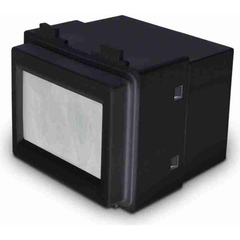 Sensore all’infrarosso passivo miniaturizzato da incasso in scatola di derivazione tipo 503 per la serie BTICINO MAGIC. Colore grigio scuro