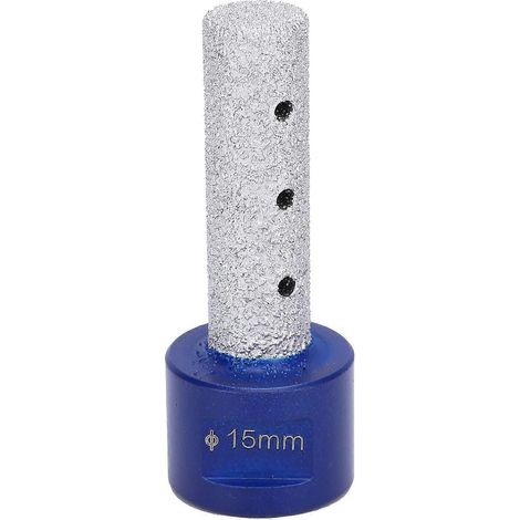 Foret diamanté à sec fileté, queue droite, alésage brasé, foret de polissage, 15 mm