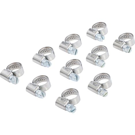 BGS Abrazaderas de manguera inoxidable 8 x 12 mm 10 piezas - 8095-8x12 (1/4)