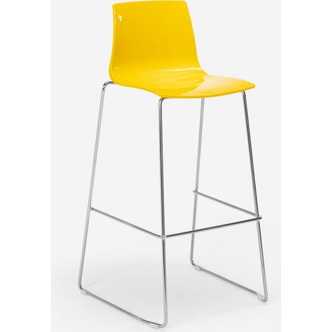Sgabello Grand Soleil bar cucina 74cm design Imola Slitta - Giallo