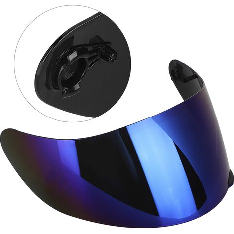 Écran de visière de casque moto intégral, pare-brise de remplacement compatible AGV K3SV K5 (Bleu) (1/3)