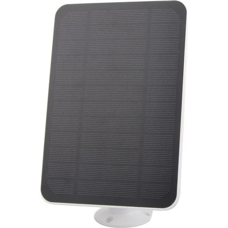 Panneau solaire 4W 5V pour caméras de sécurité Arlo, Ring et Blink, étanche IP65, avec support orientable à 360°, blanc. (1/5)