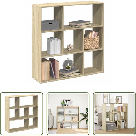 Bücherregal - Raumteiler-Bücherregal Sonoma-Eiche 102x29x103,5 cm (1/5)