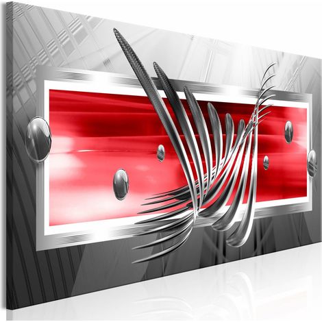 Tableau ailes d'argent rouges étroites - 135 x 45 cm (1/4)