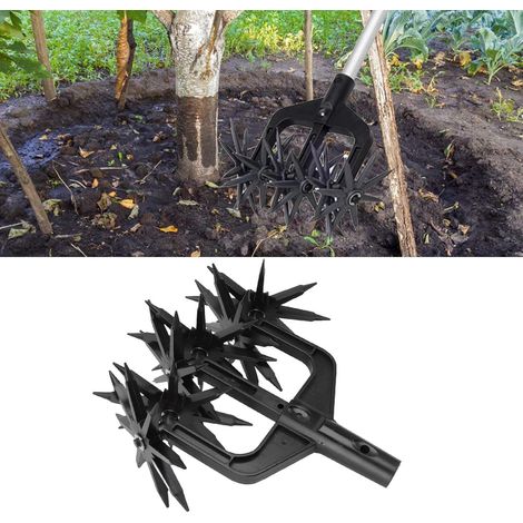 Scarificateur de Sol de Jardin, Scarificateur Rotatif Ventilé 2 en 1, pour Labour Profond et Aération, Un Outil Utilisé par Les Paysagistes, Les Jardiniers et Les Propriétaires (1/2)