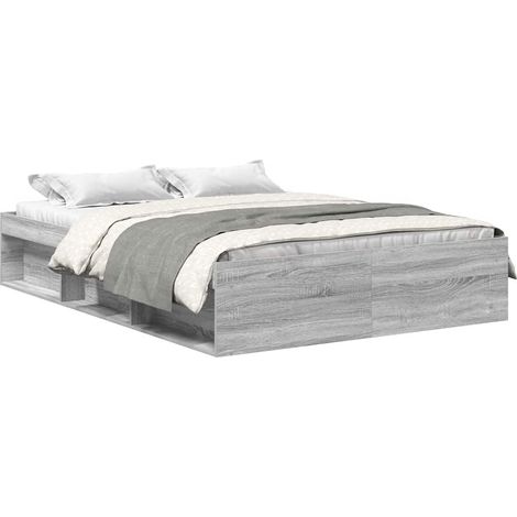 Maison Exclusive - Bettgestell Grau Sonoma 120x200 cm