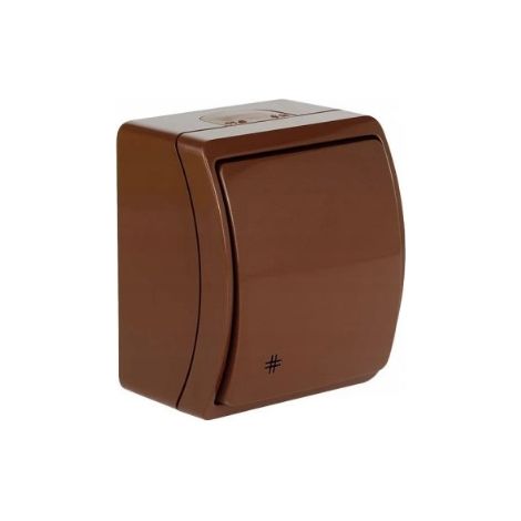 Interrupteur permutateur étanche marron IP44 KOALA (1/5)