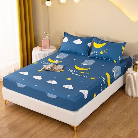 Housse de Matelas 120x200 cm, Drap-Housse en Jersey avec Élastique, Housse de Protection pour Matelas et Couette Fine, Couleur Unie (1/2)