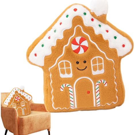 Coussin De Noël Coussin en Peluche pour Décoration D'Intérieur Oreillers En Peluche À Flocons De Neige Pour Canapé Pour Chaise Canapé Dortoir Appartement Coin Chambre Yoga Vacances (1/5)