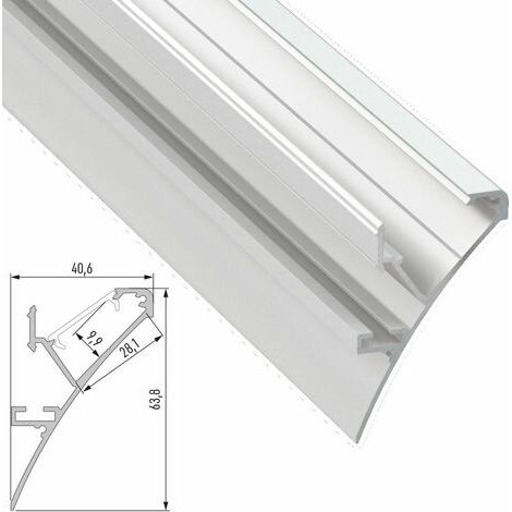 Perfíl Aluminio LOGI 2,02M - Lacado Blanco