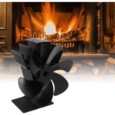 Klassischer Kaminventilator vom Typ Stove Fan, automatischer Start ohne Stromanschluss, hitzebeständig, 6 Flügel, umweltfreundlich und energiesparend. (1/5)