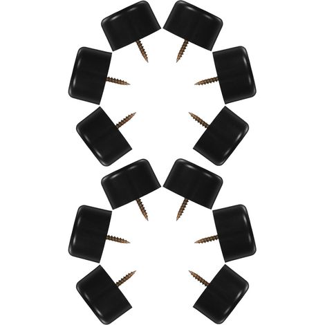 de 12 pieds de meubles ronds en plastique noir 40 x 25 mm (1/5)