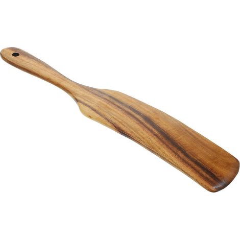 Spatule de cuisine en bois à long manche, antiadhésive et résistante à la chaleur (1 pièce) (1/5)