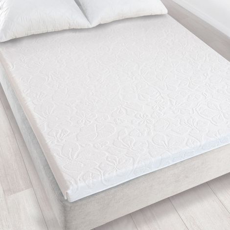Lenzuolo con angoli elasticizzati ZWOLTEX TULIPAN 6 jacquard bianco 275 g 150x205 cm (1/2)