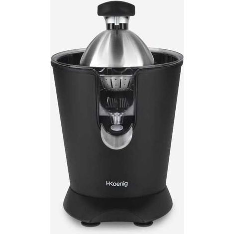 Presse agrumes - HKoeNIG - AGR82 - Electrique - 160 W - Appareil silencieux - Noir mat et acier inoxydable