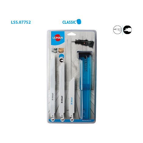 ASSORTIMENT 12 LAMES BIM SCIE SABRE BOIS/METAL - 7750.12BIM - LEMAN (1/2)