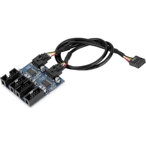 Carte mère 9 broches USB Header Male 1 à 4 Femelle Extension Câble Splitter Connecteur USB 9 broches (1/4)