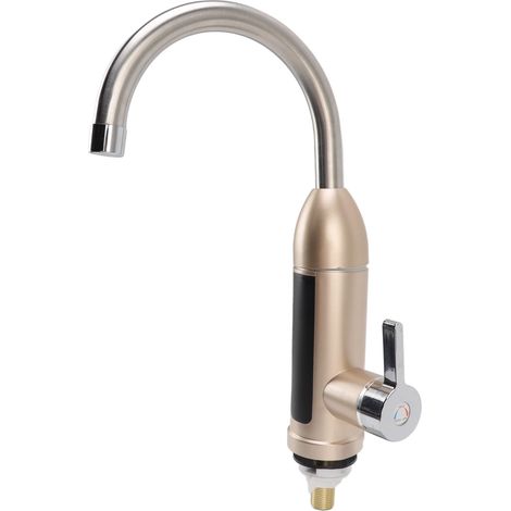 Robinet chauffant instantané 3000 W, robinet électrique rotatif pour eau chaude et froide, en acier inoxydable, pour cuisine et salle de bain, prise européenne 220 V (1/5)