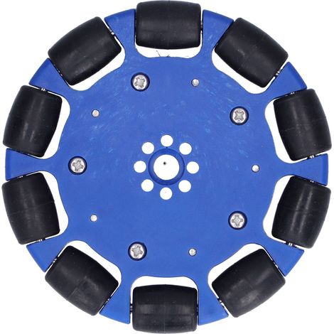 Roues omnidirectionnelles 100mm en néoprène, galets moteurs pour robot intelligent, accessoire véhicule avec trou de 8mm (1/5)