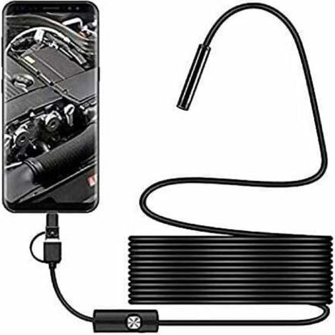 Caméra d'inspection de serpent USB, endoscope USB C étanche 2.0 MP IP67, caméra de type C avec 8 lumières LED réglables pour Android, PC (1/5)