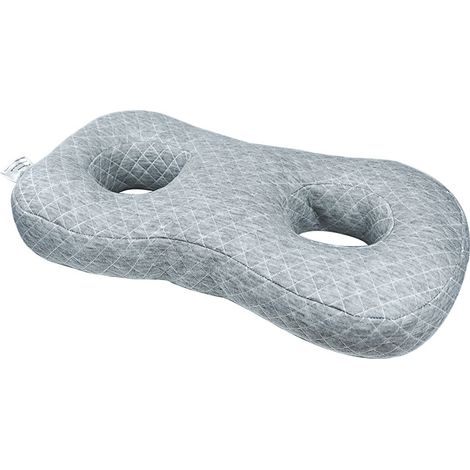 Coussin d'assise orthopédique en mousse à mémoire de forme en forme de 8 avec deux trous centraux, dimensions 55×33×10 cm, coussin anti-pression pour fesses, hanches et coccyx, adapté au bureau, à la (1/5)