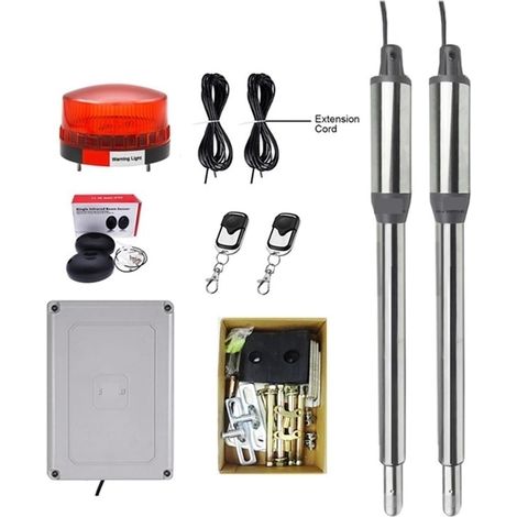 Kit d'ouvre-portes automatiques Dispositif d'ouverture de porte automatique Kits multifonctionnels d'opérateur d'ouvre-porte battante en acier inoxydable avec accessoires en option pour accessoires de (1/5)