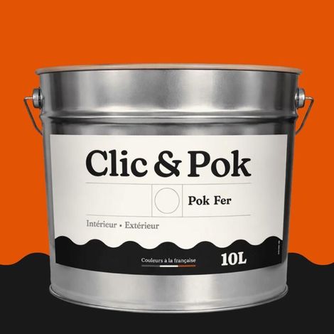 Peinture Fer Antirouille – Métal Extérieur Intérieur, Satinée, Protection Rouille - 10L - RAL 2004 - Orangé pur (1/4)