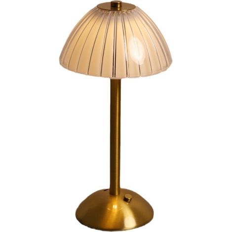Lampe à poser sans fil rechargeable 1800 mAh – LED tactile dimmable – 3 températures de couleur 3000K à 6000K – Métal et acrylique – 400g (1/5)