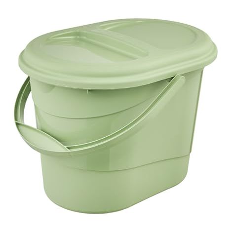 SEAU OVALE AVEC COUVERCLE ECO VERT PIERRE 37X29,5X27,5 GAMME ELSA ECO KEEEPER KEE1209