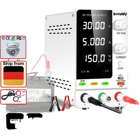 Fuente de alimentación de laboratorio, salida ajustable, pantalla digital, SPPS-C305C 30V5A (1/2)
