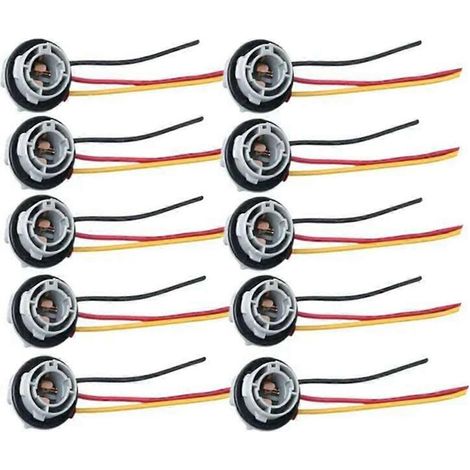 Lote de 10 adaptadores douilles 1157 BAY15D en plástico para clignotants y phares. (1/5)