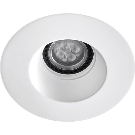 LedsC4 Ges - LED-Einbaustrahler LED 5W und 292lm. Durchmesser 13cm. Gehäuse aus Gips. Innenbereich IP23. Farbe Weiß