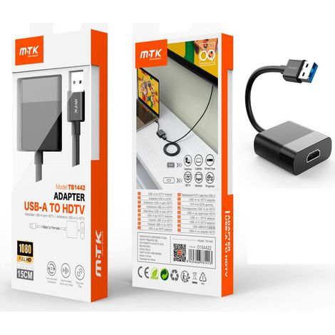 Adaptador usb 3.0 a hdmi m/h / tb1442 / 4k ultra hd / 15 cm / mtk / 0154422