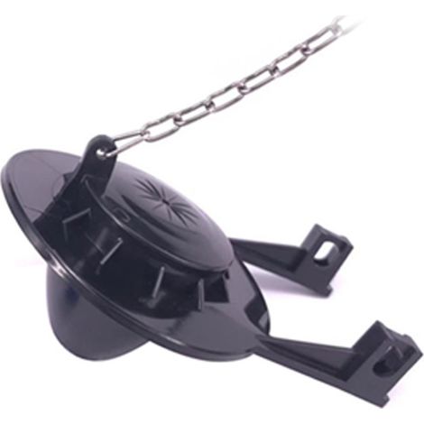 Clapet WC de remplacement universel, compatible anciens mécanismes, avec chaîne en acier inoxydable (1/5)