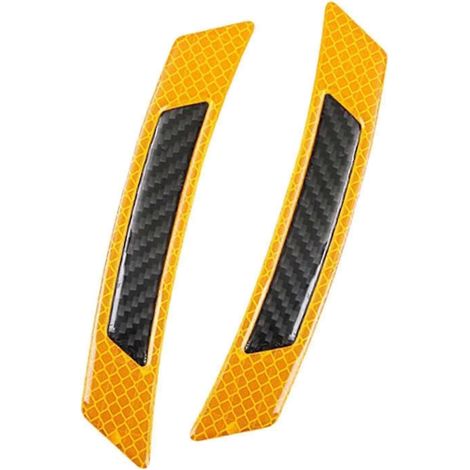 Bande adhésive réfléchissante d'alarme pour voiture, autocollant de porte jaune et noir (1/5)